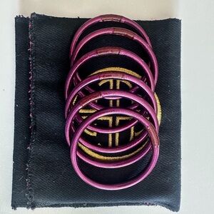 Budhagirl Amethyst All Weather Bangles Set of 6 Small
